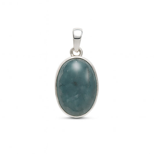 Sterling Silver Pendant Aqua
