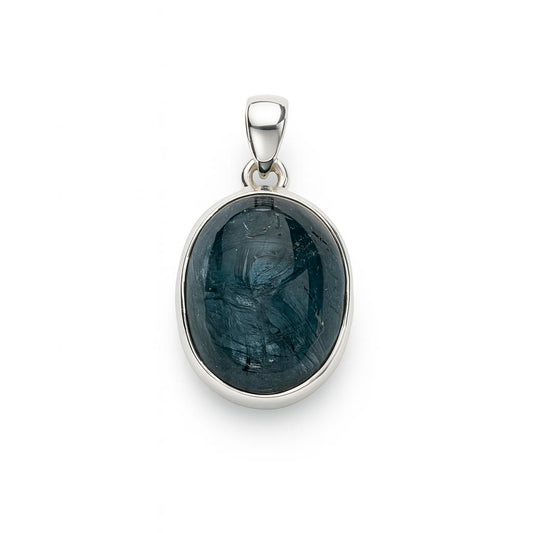 Sterling Silver Pendant Aqua