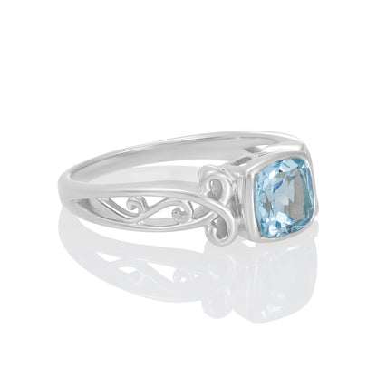 Sterling Silver Ring Blue Topaz  IGR-2840 Size 9