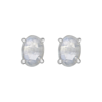 Sterling Silver Earrings Moonstone (3pr card)   IGE-1176