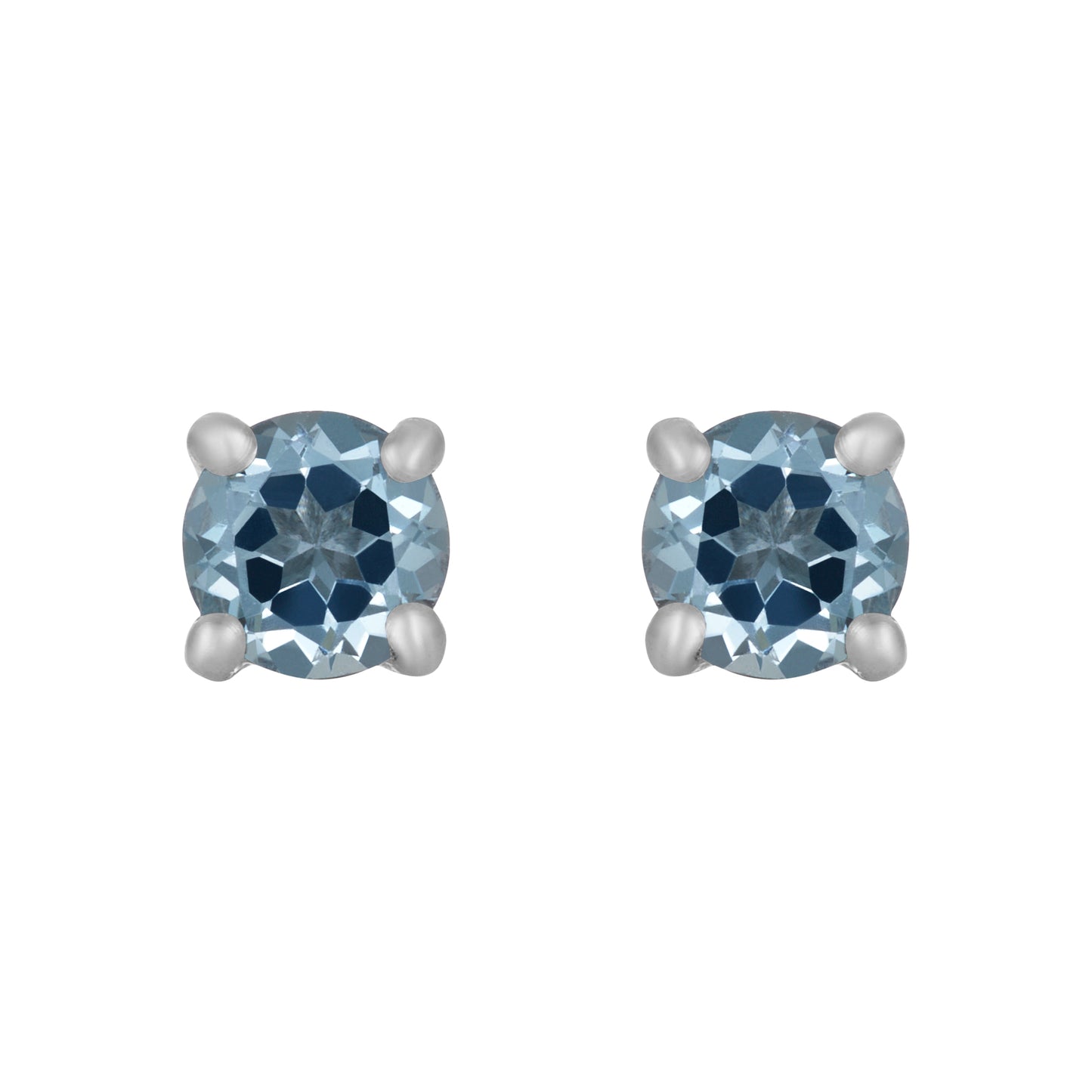 Sterling Silver Earrings Blue Topaz  (3 PR CARD)    IGE-1023