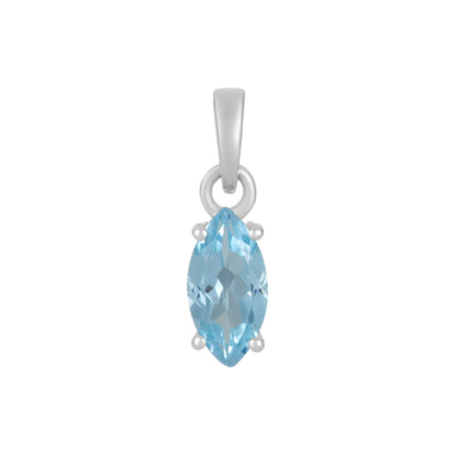 Sterling Silver Pendant Blue Topaz  IGP-919