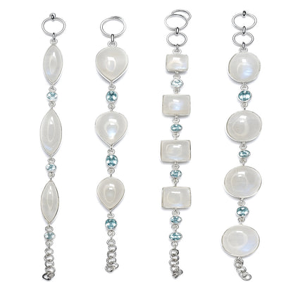 Moonstone Blue Topaz Bracelets CODE-345