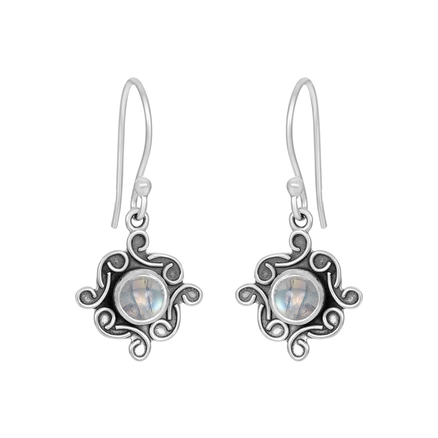 Sterling Silver Earrings Moonstone  IGE-559