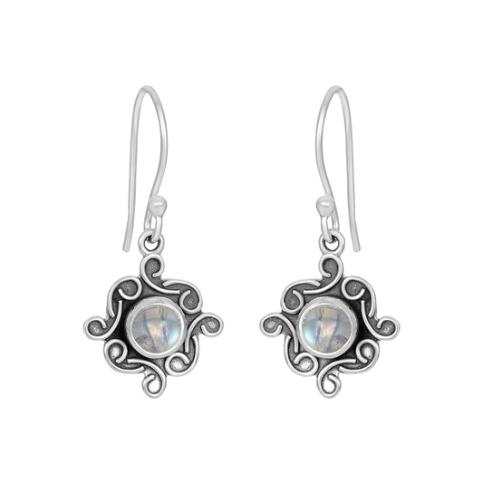 Sterling Silver Earrings Moonstone  IGE-559