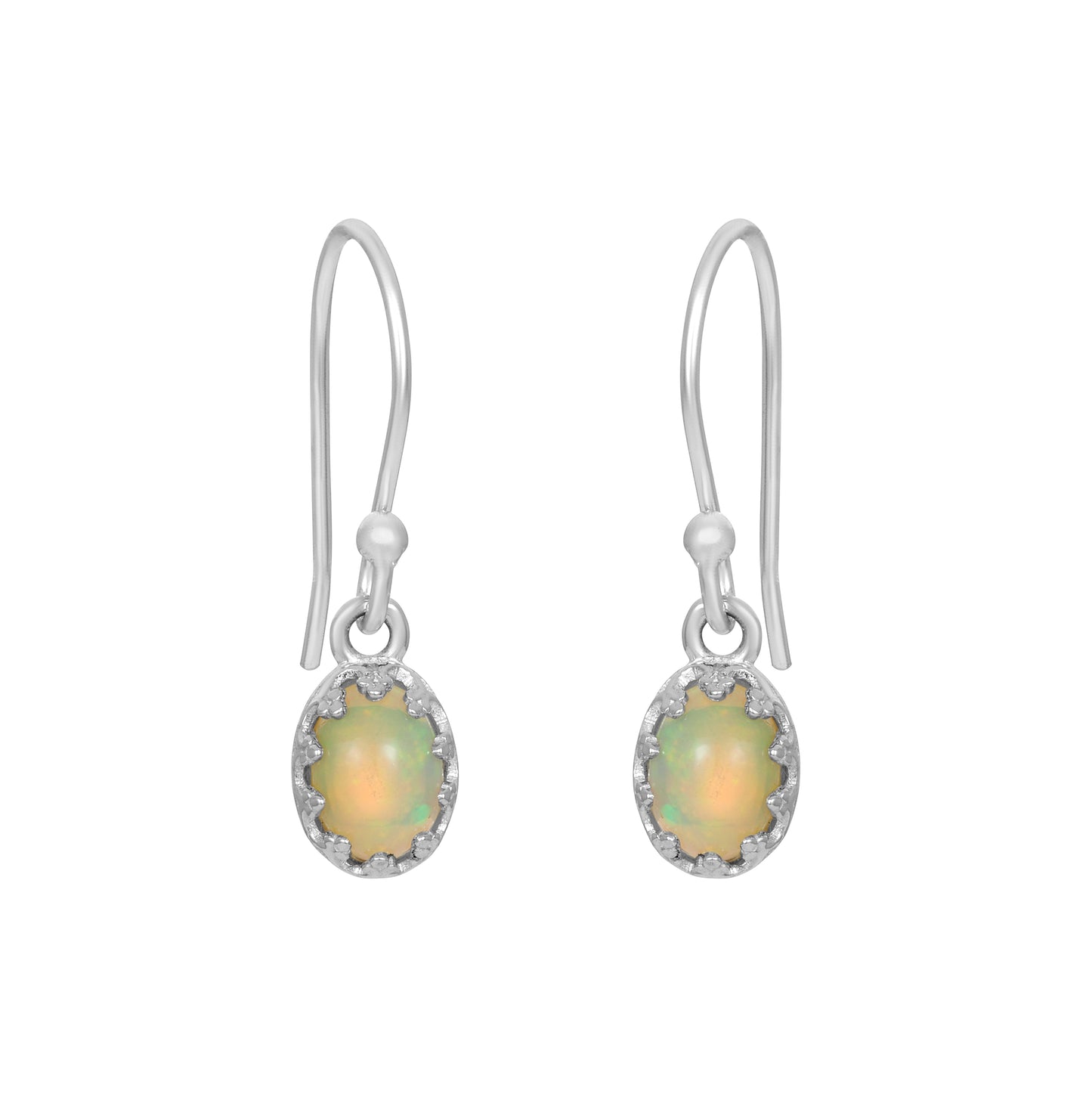 Sterling Silver Earrings Opal  IGE-1009