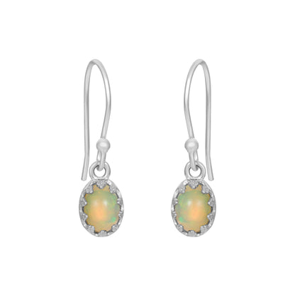 Sterling Silver Earrings Opal  IGE-1009