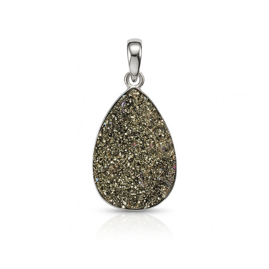 Spectropyrite Druzy Pendants CODE-155