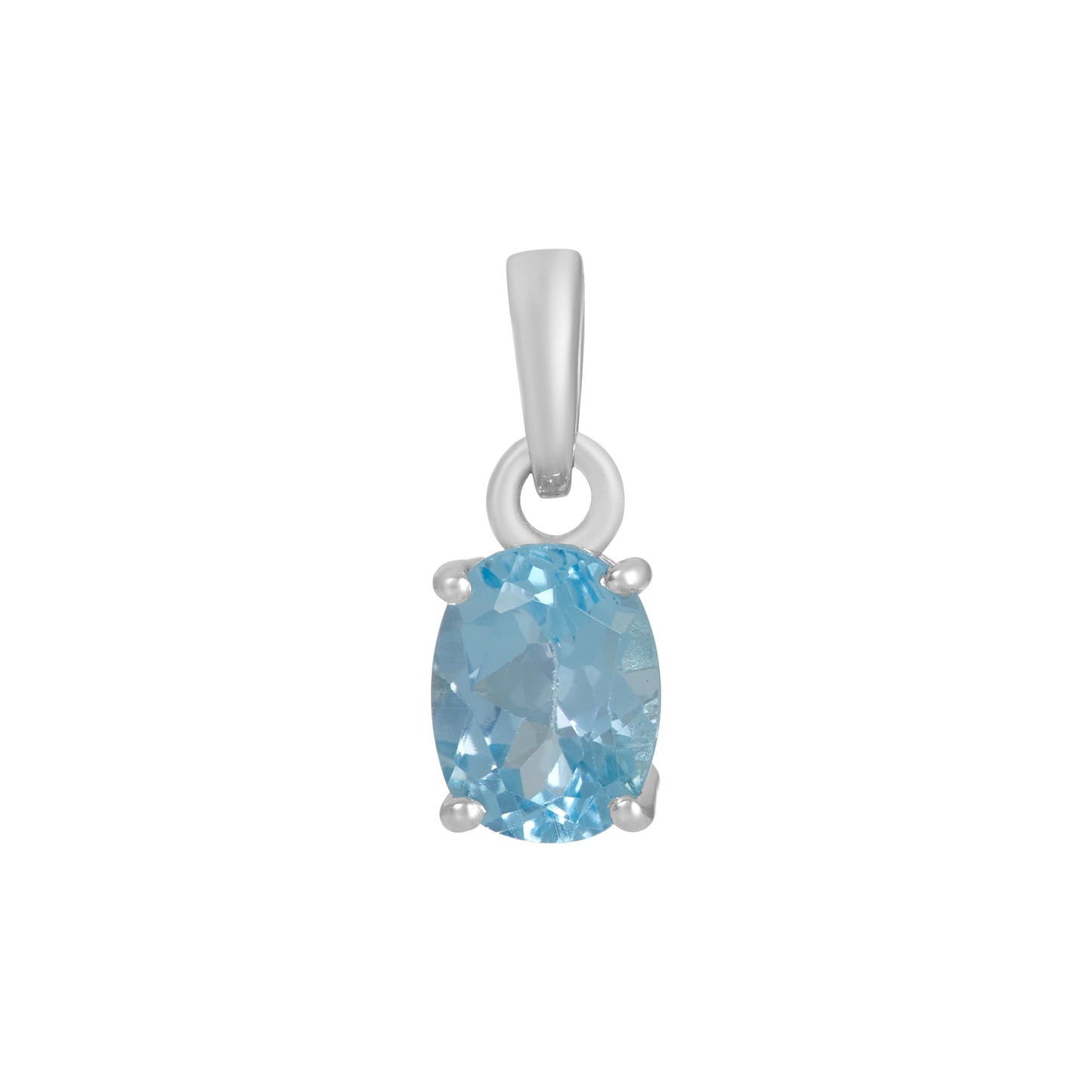 Sterling Silver Pendant Blue Topaz  IGP-920