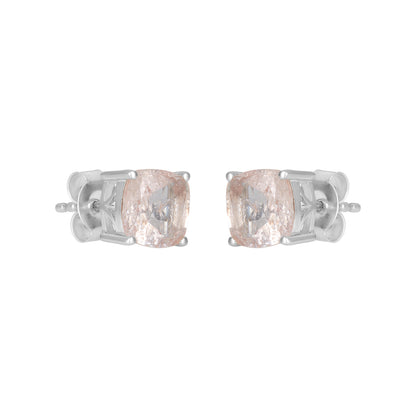 Sterling Silver Earrings Morganite  IGE-1382