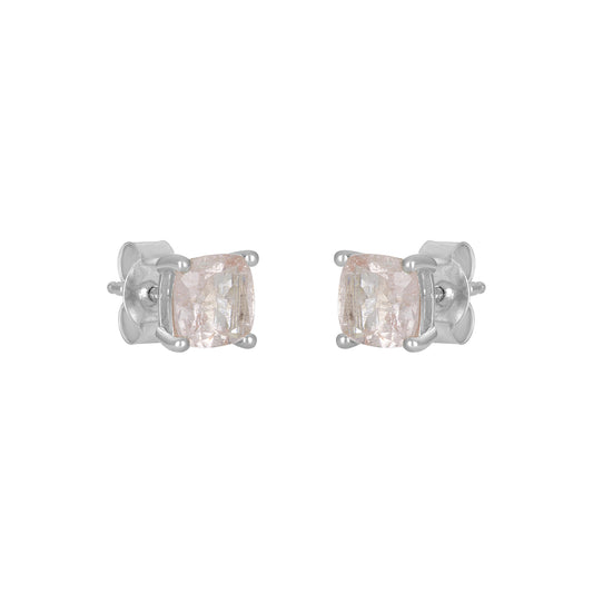 Sterling Silver Earrings Morganite  IGE-1195