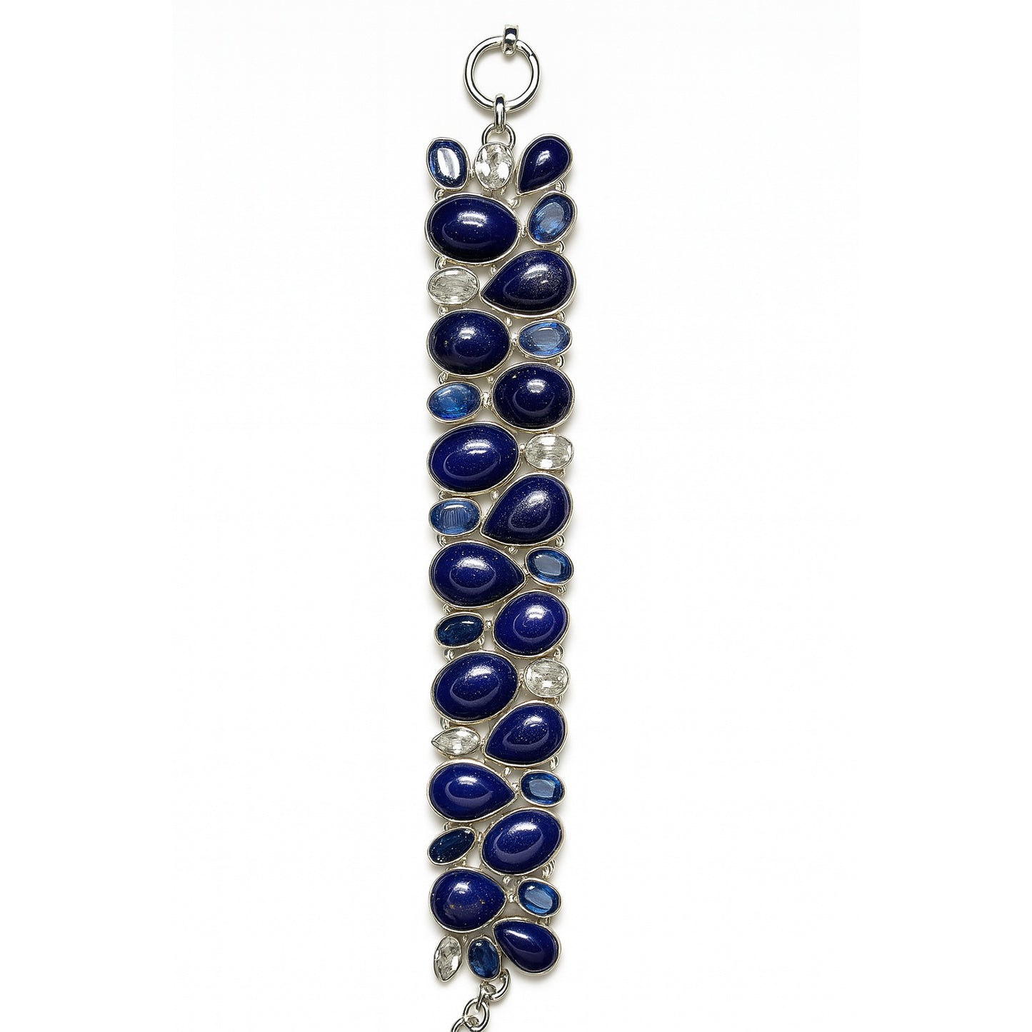 Sterling Silver Bracelet Lapis Kyanite