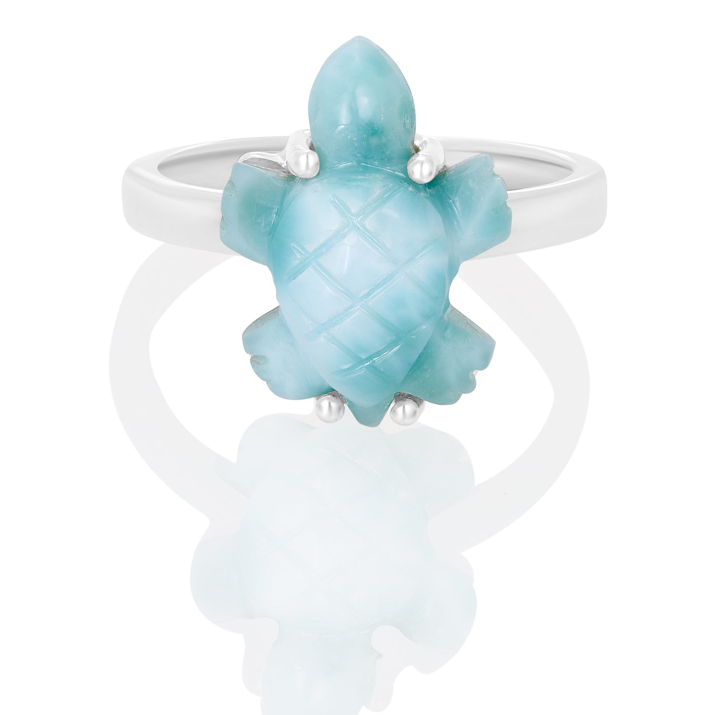 Ring S.S. Ring Larimar Size-7 Jewelry CODE-175