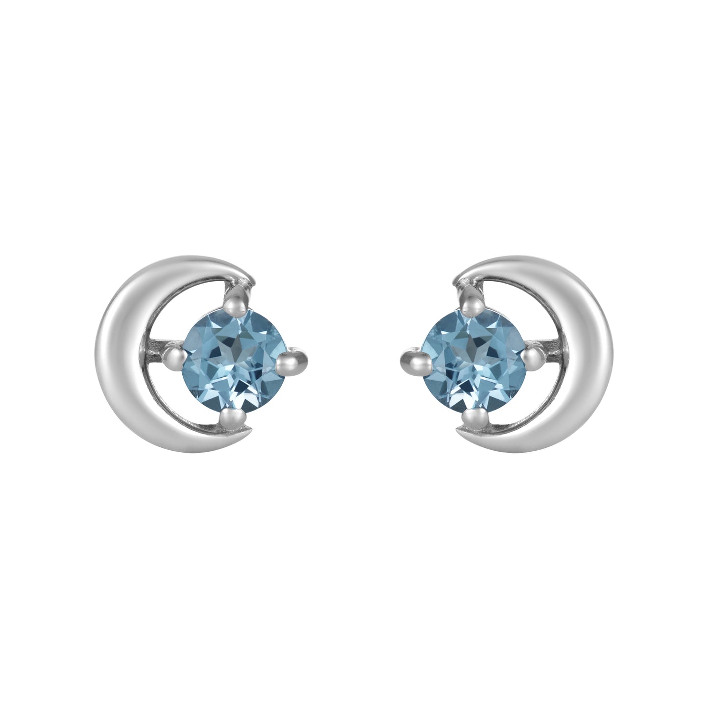 Sterling Silver Earrings Blue Topaz  (3 PR CARD)    IGE-909