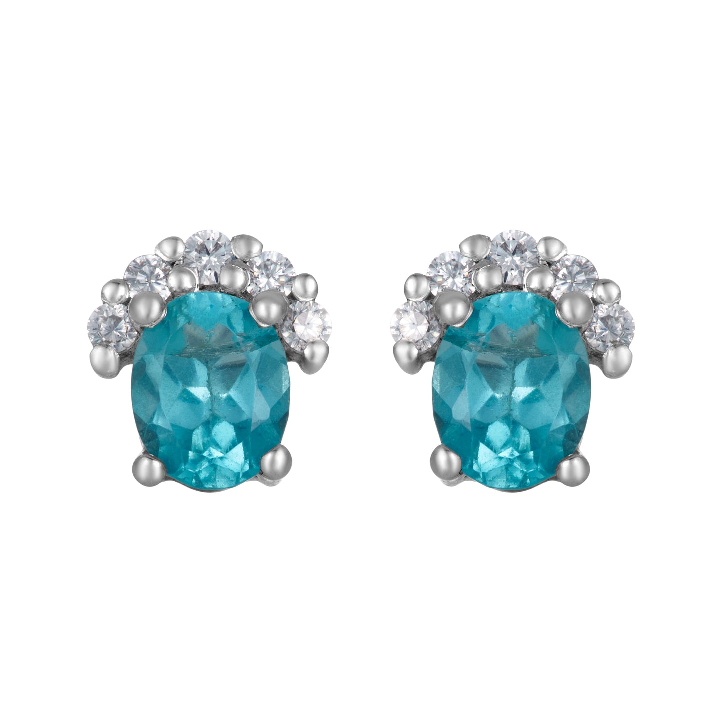 Sterling Silver Earrings Apatite  (3 PR CARD)  IGE-1189