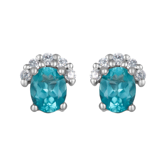 Sterling Silver Earrings Apatite  (3 PR CARD)  IGE-1189