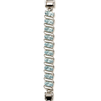 Sterling Silver Bracelet Blue Topaz   IGB-173