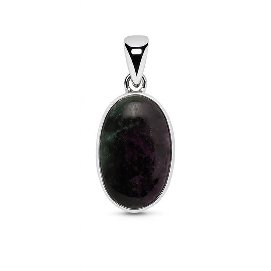 Sterling Silver Pendant Ruby Zoisite
