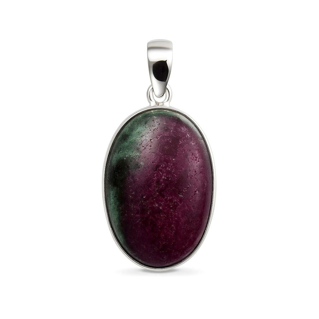Sterling Silver Pendant Ruby Zoisite