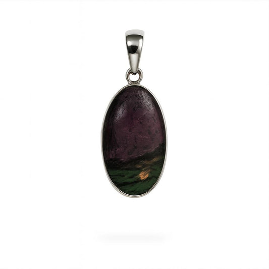 Sterling Silver Pendant Ruby Zoisite