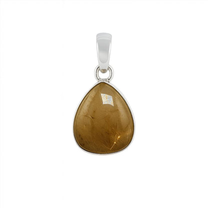 Sterling Silver Pendant Golden Rutile