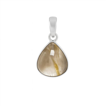 Sterling Silver Pendant Golden Rutile