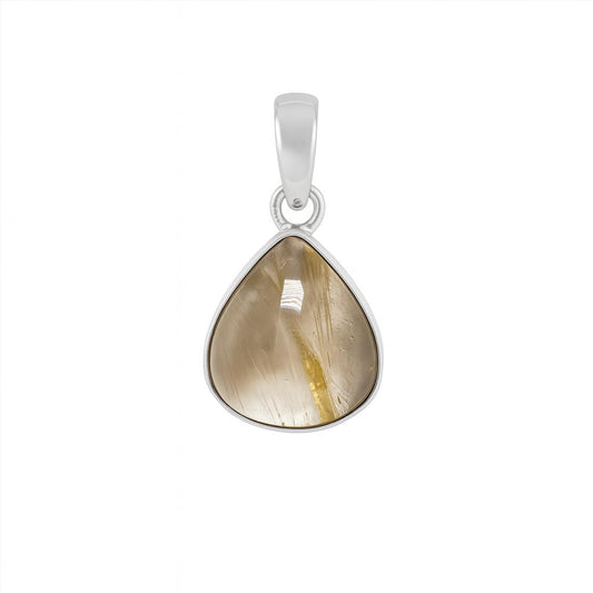 Sterling Silver Pendant Golden Rutile
