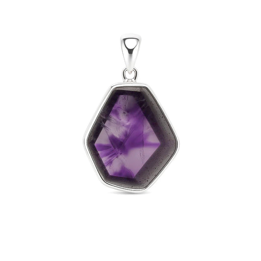 Sterling Silver Pendant Star Amethyst