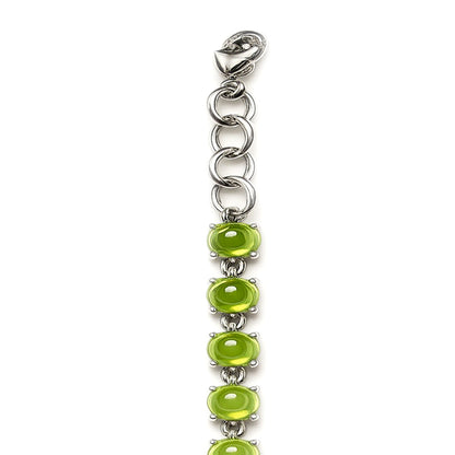 Sterling Silver Bracelet Peridot  IGB-74