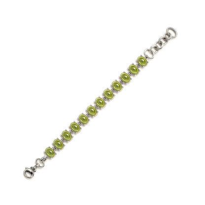 Sterling Silver Bracelet Peridot  IGB-75