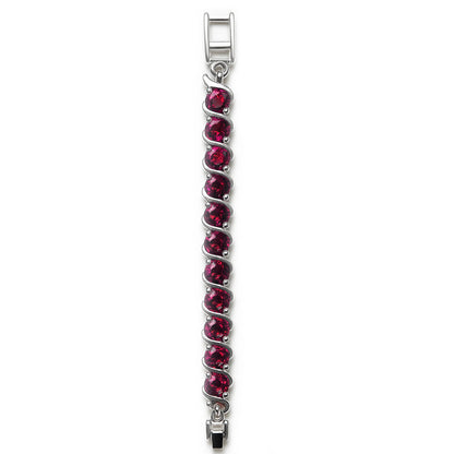 Sterling Silver Bracelet Rhodolite Garnet  IGB-173