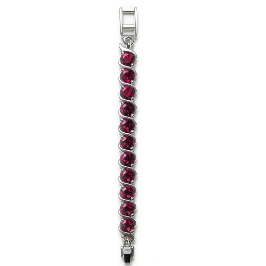 Sterling Silver Bracelet Rhodolite Garnet  IGB-173