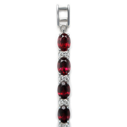 Sterling Silver Bracelet Rhodolite Garnet  IGB-108