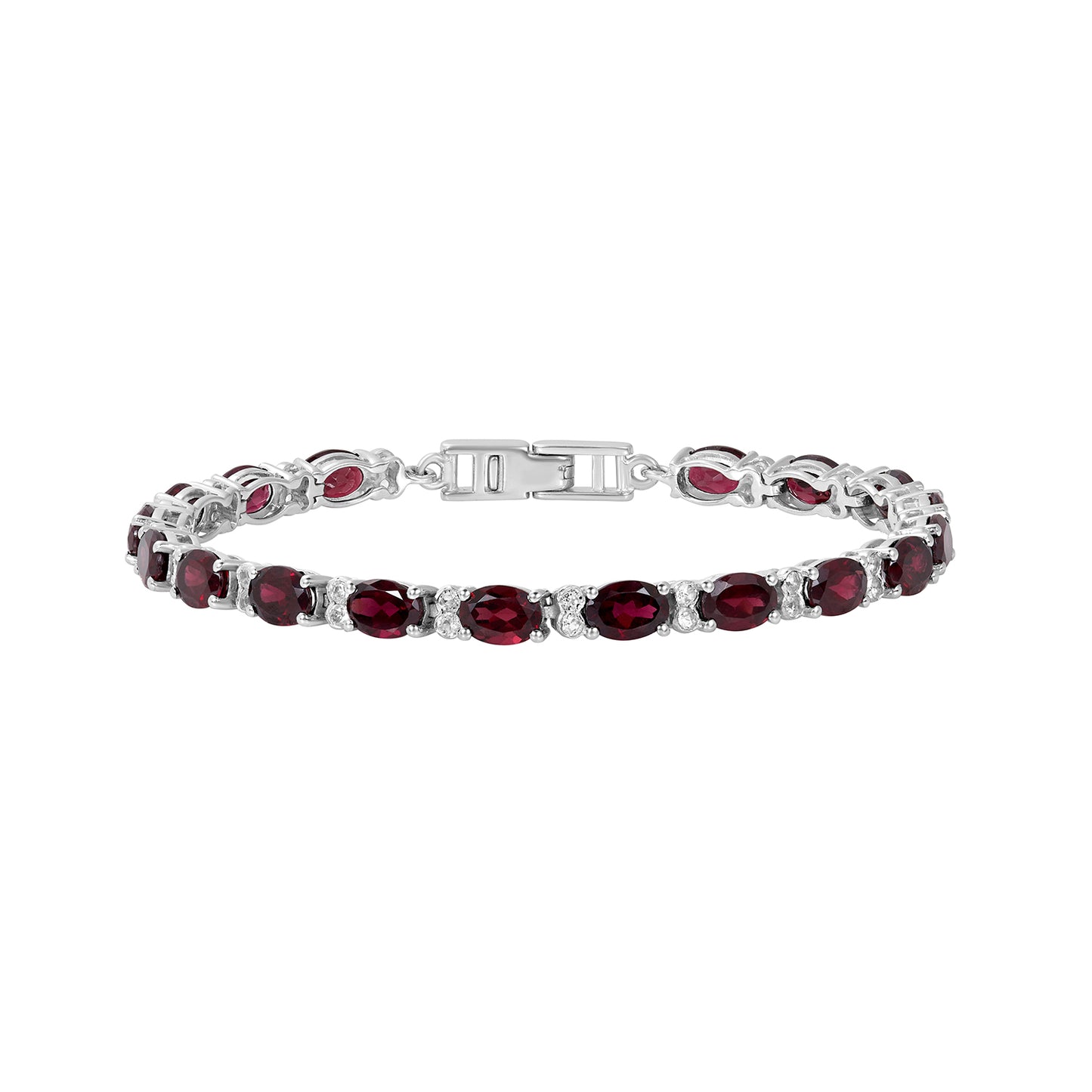 Sterling Silver Bracelet Rhodolite Garnet  IGB-108