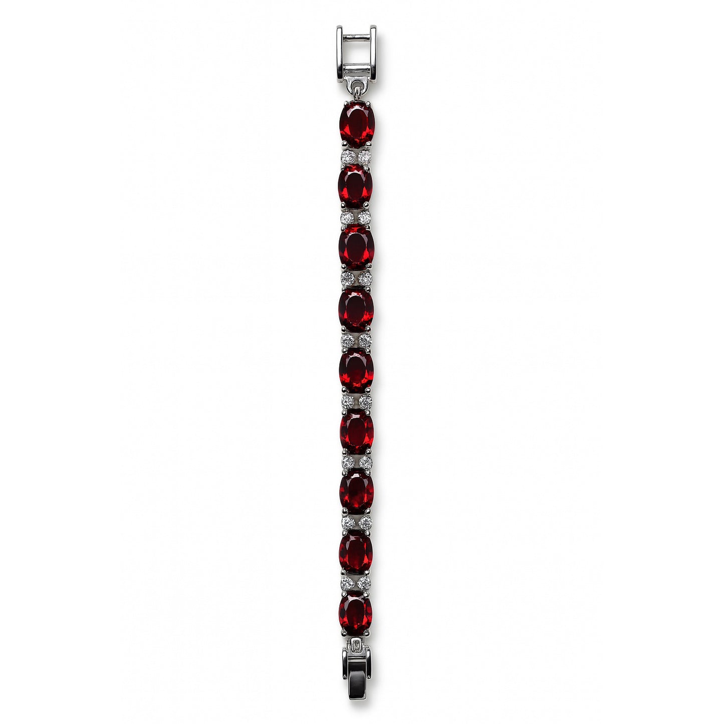 Sterling Silver Bracelet Rhodolite Garnet  IGB-108