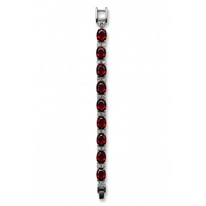Sterling Silver Bracelet Rhodolite Garnet  IGB-108