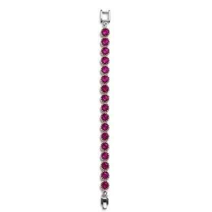 Sterling Silver Bracelet Rhodolite Garnet  IGB-174