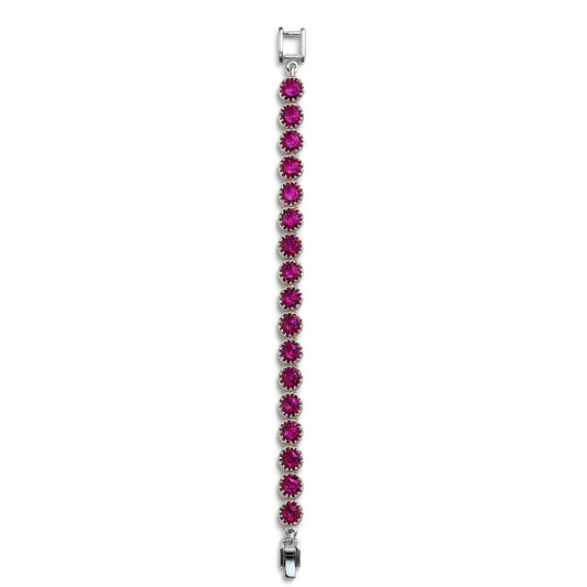 Sterling Silver Bracelet Rhodolite Garnet  IGB-174