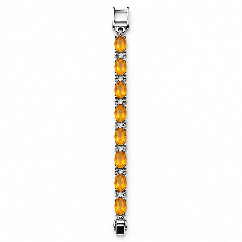 Sterling Silver Bracelet Spessartine  IGB-111