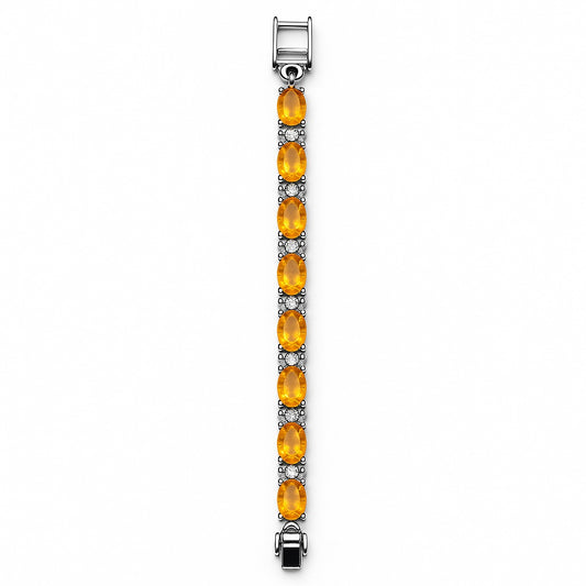 Sterling Silver Bracelet Spessartine  IGB-111