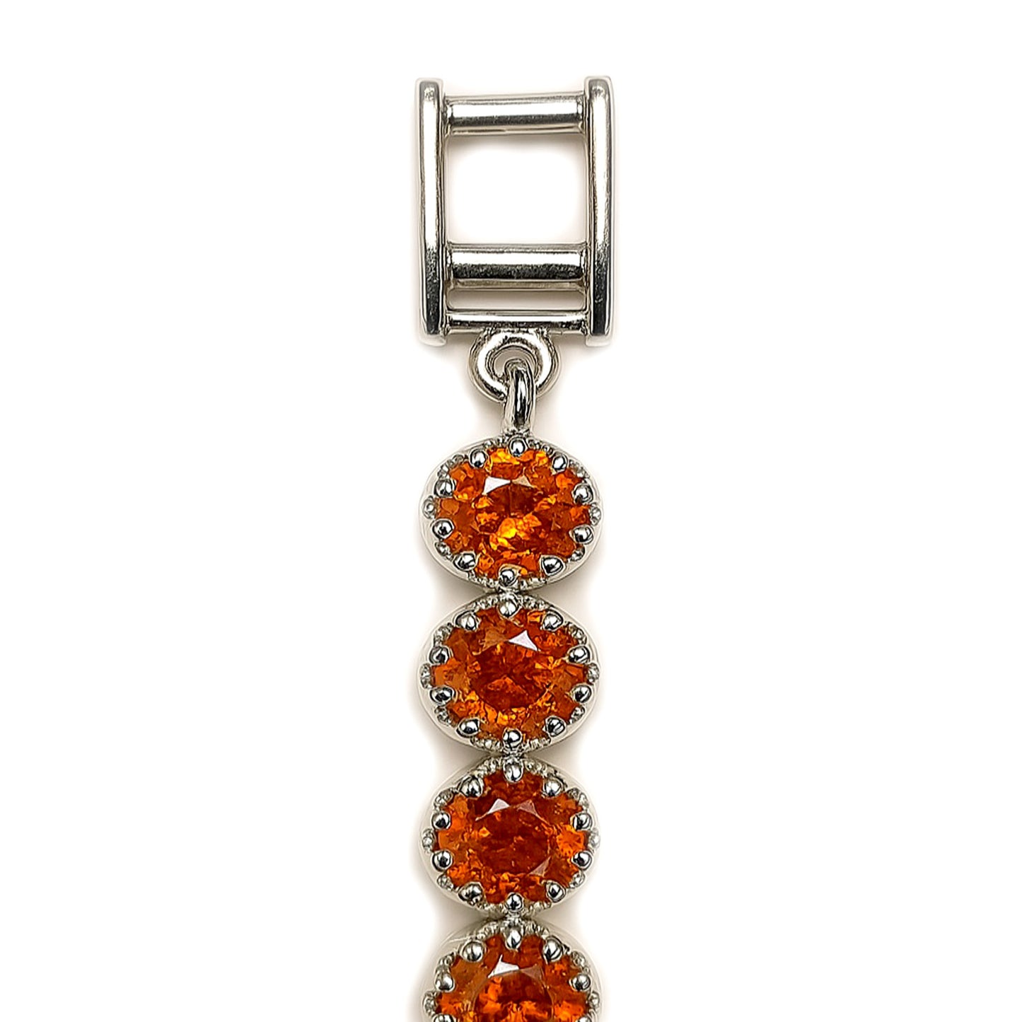 Sterling Silver Bracelet Orange Kyanite  IGB-174