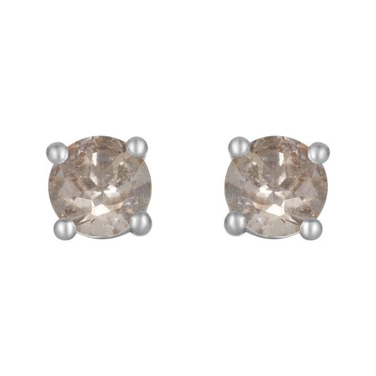 Sterling Silver Earrings Morganite (3 PR CARD)  IGE-1023