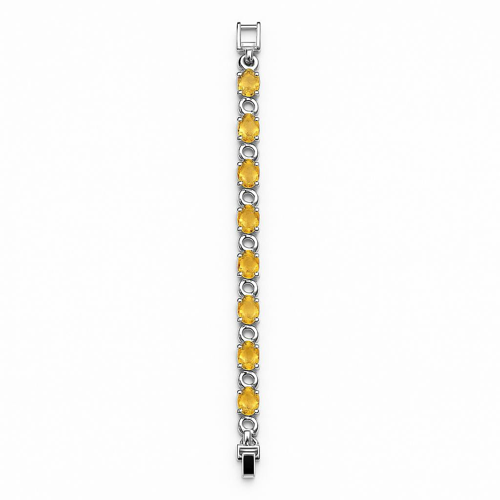 Sterling Silver Bracelet Spessartine  IGB-173