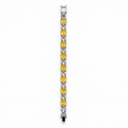 Sterling Silver Bracelet Spessartine  IGB-173