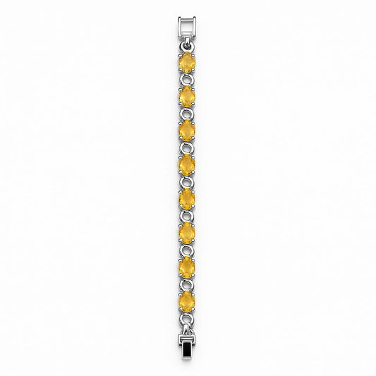 Sterling Silver Bracelet Spessartine  IGB-173