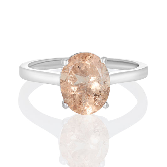 Sterling Silver Ring Morganite  IGR-2942