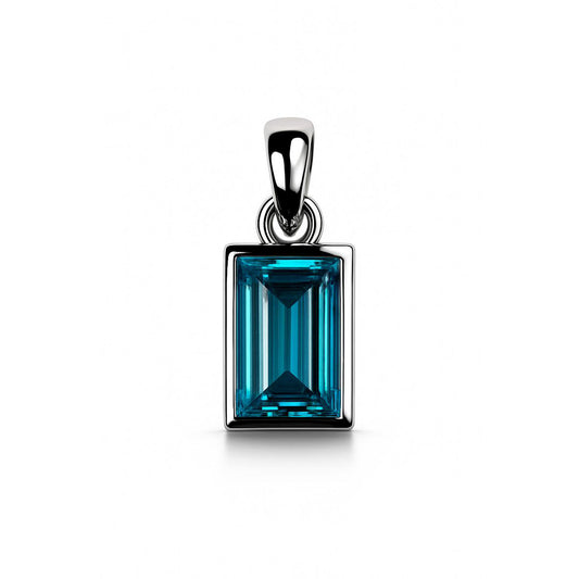 Sterling Silver Pendant Swiss Blue Topaz  IGP-1151