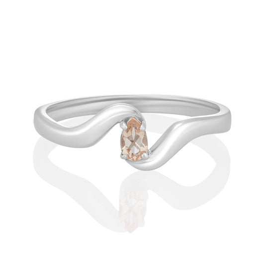 Sterling Silver Ring Morganite  IGR-2949