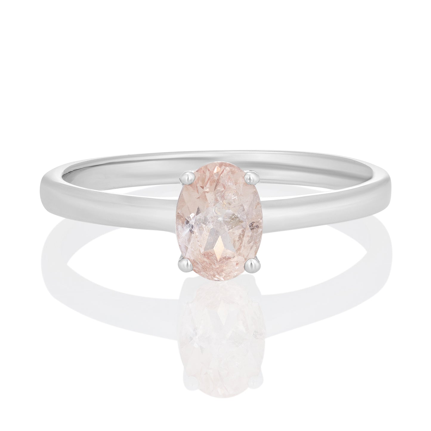 Sterling Silver Ring Morganite  IGR-242