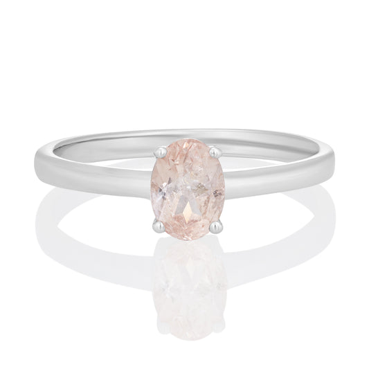 Sterling Silver Ring Morganite  IGR-242